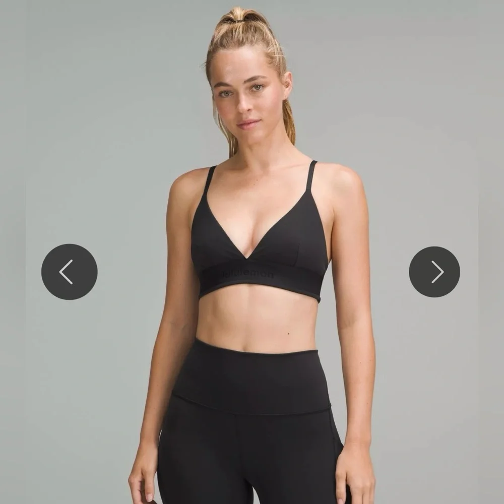 NWT Lululemon Black License to Train Triangle Logo Bra, Black - Picture 1 of 8